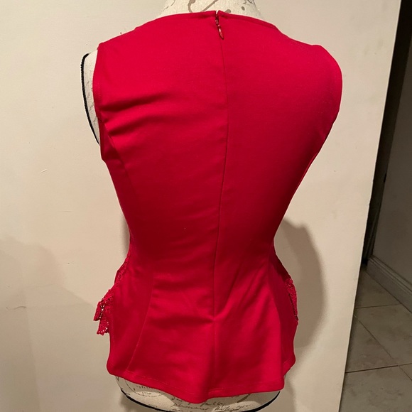 Red dressy women’s tank top in a size small - Picture 2 of 3
